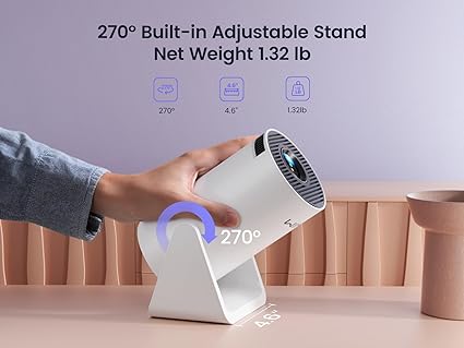 Mini projector with WiFi and Bluetooth, Outdoor Portable Movie Projector
