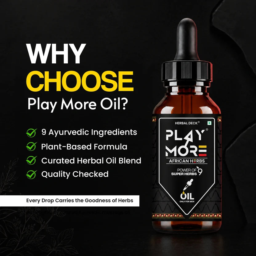 Play More Oil Natural indegriants 500,000 Customer satisfied ⭐⭐⭐